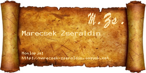 Marecsek Zseraldin névjegykártya